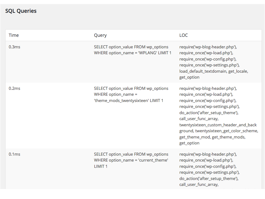 Report Details - SQL Queries