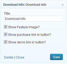 Download Info Widget