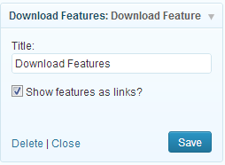 Download Features Widget