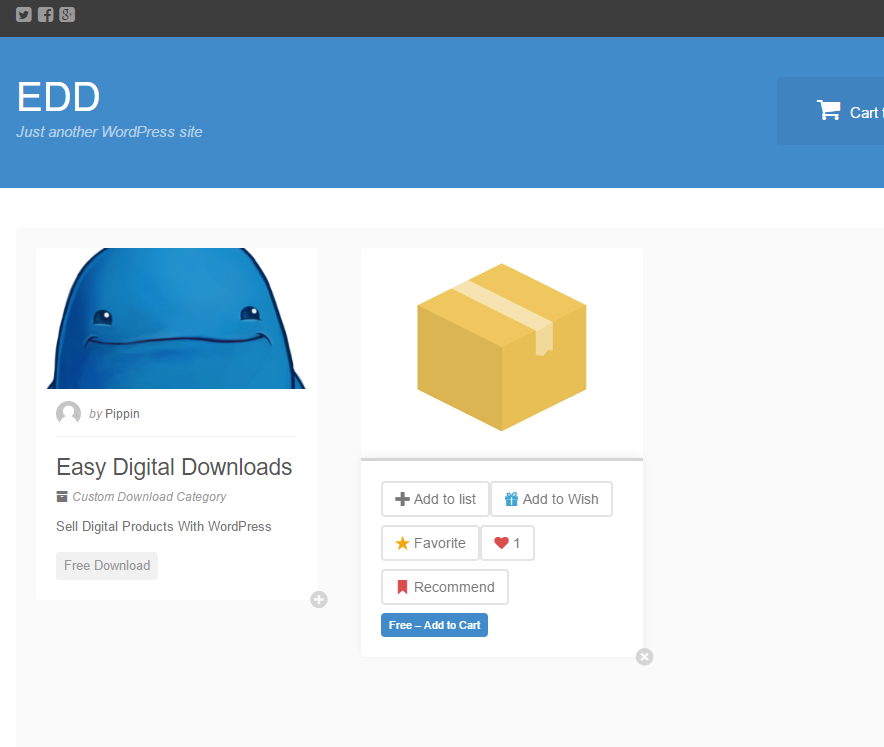 Screenshot from front end after add to list (Theme: vendd)