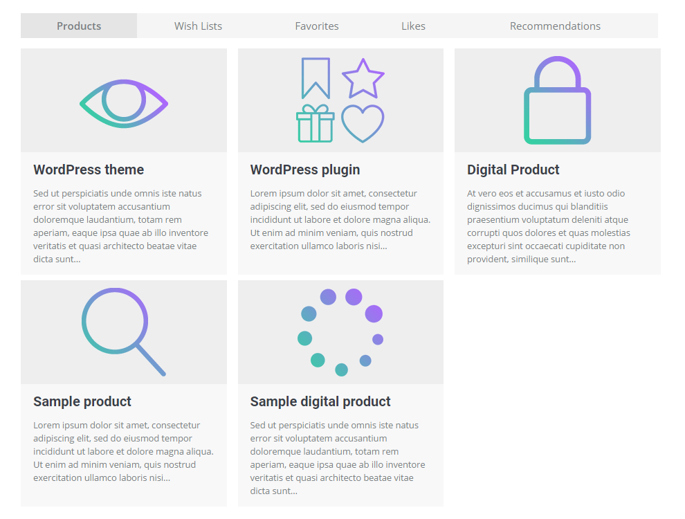 Screenshot from user profile page (Downloads tab)