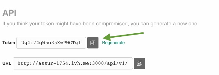 Copy your API key from your Quaderno account