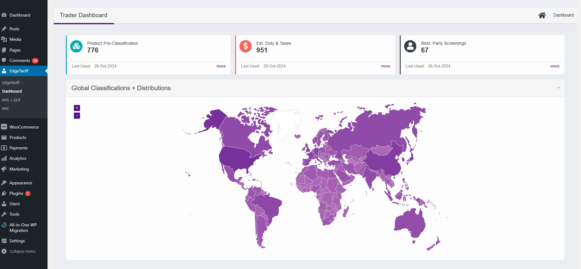 Request Restricted Party Screening (RPS) on the order page for a specific customer