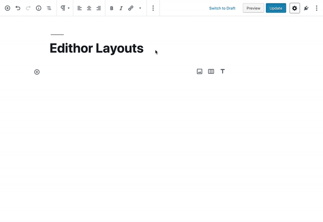 Easily insert layout