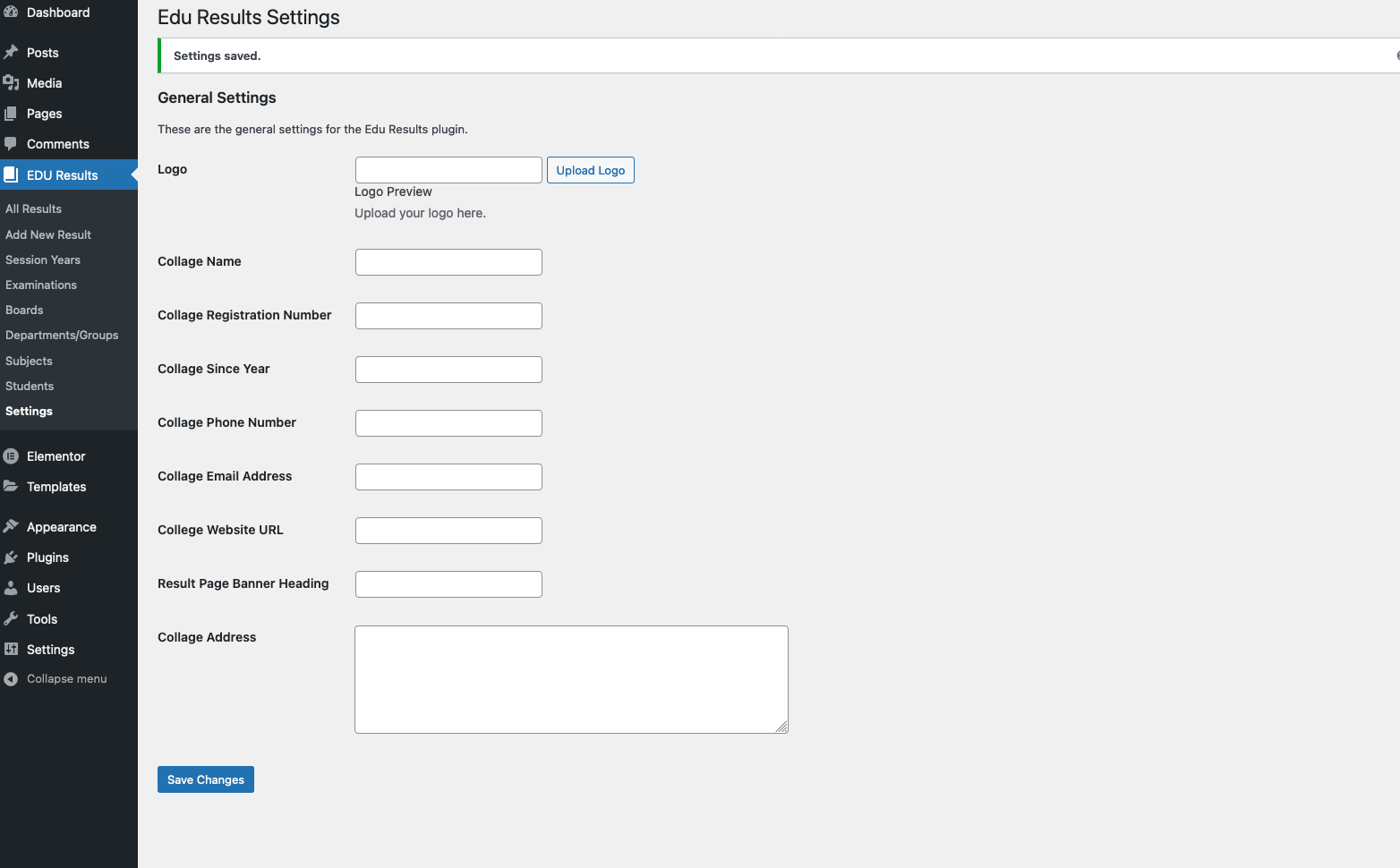 Plugin Settings