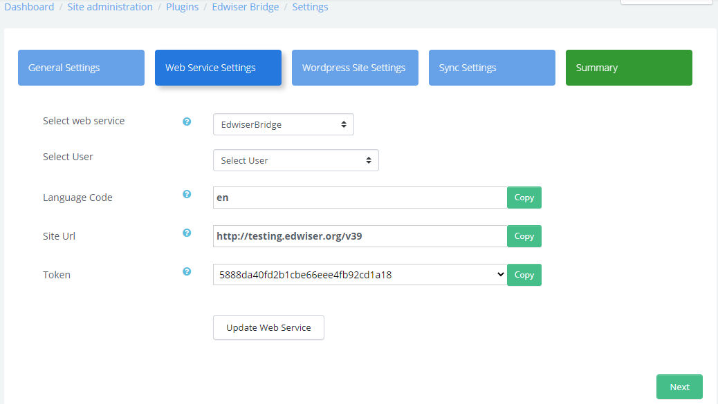 Moodle settings: Configure all the required Edwiser Bridge settings on your Moodle site.