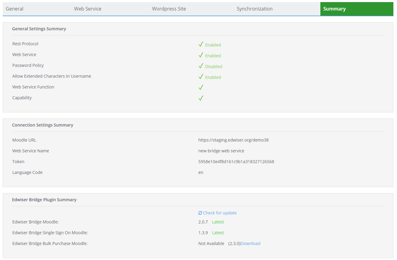 General settings: Configure all the required general settings in Edwiser Bridge on your WordPress site.