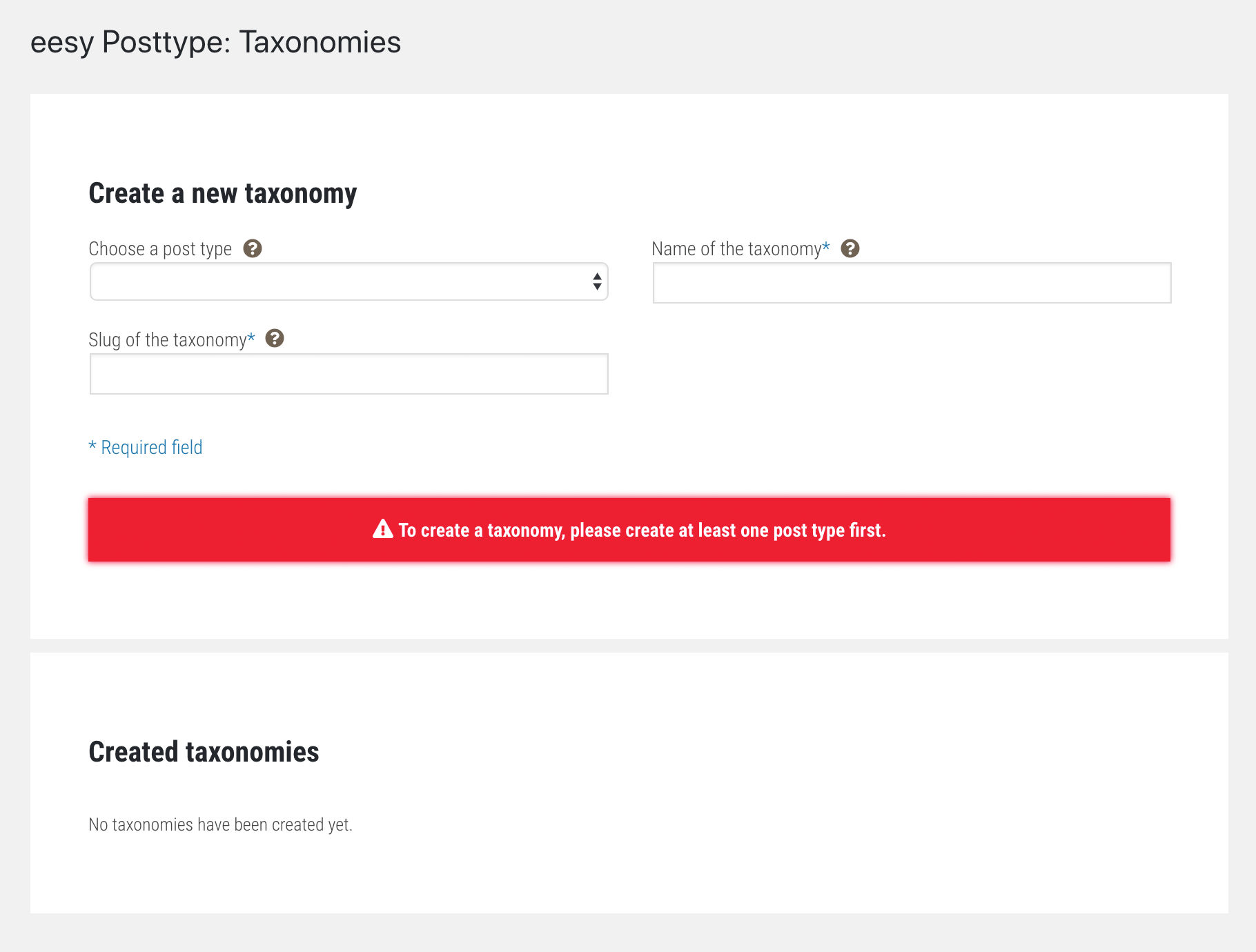 Create a Taxonomy