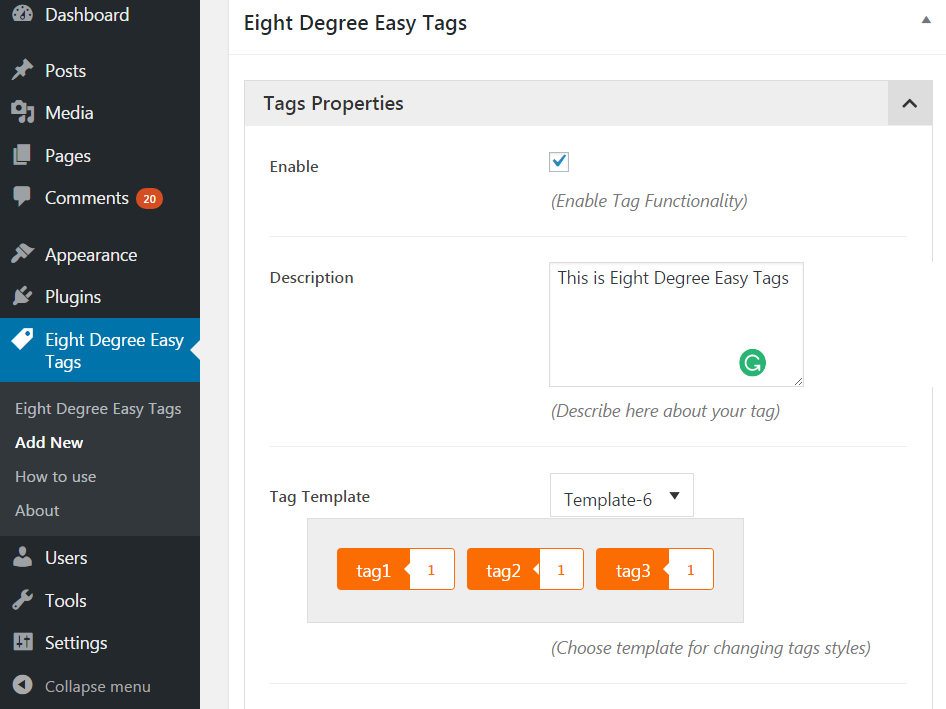 Tags Properties 1