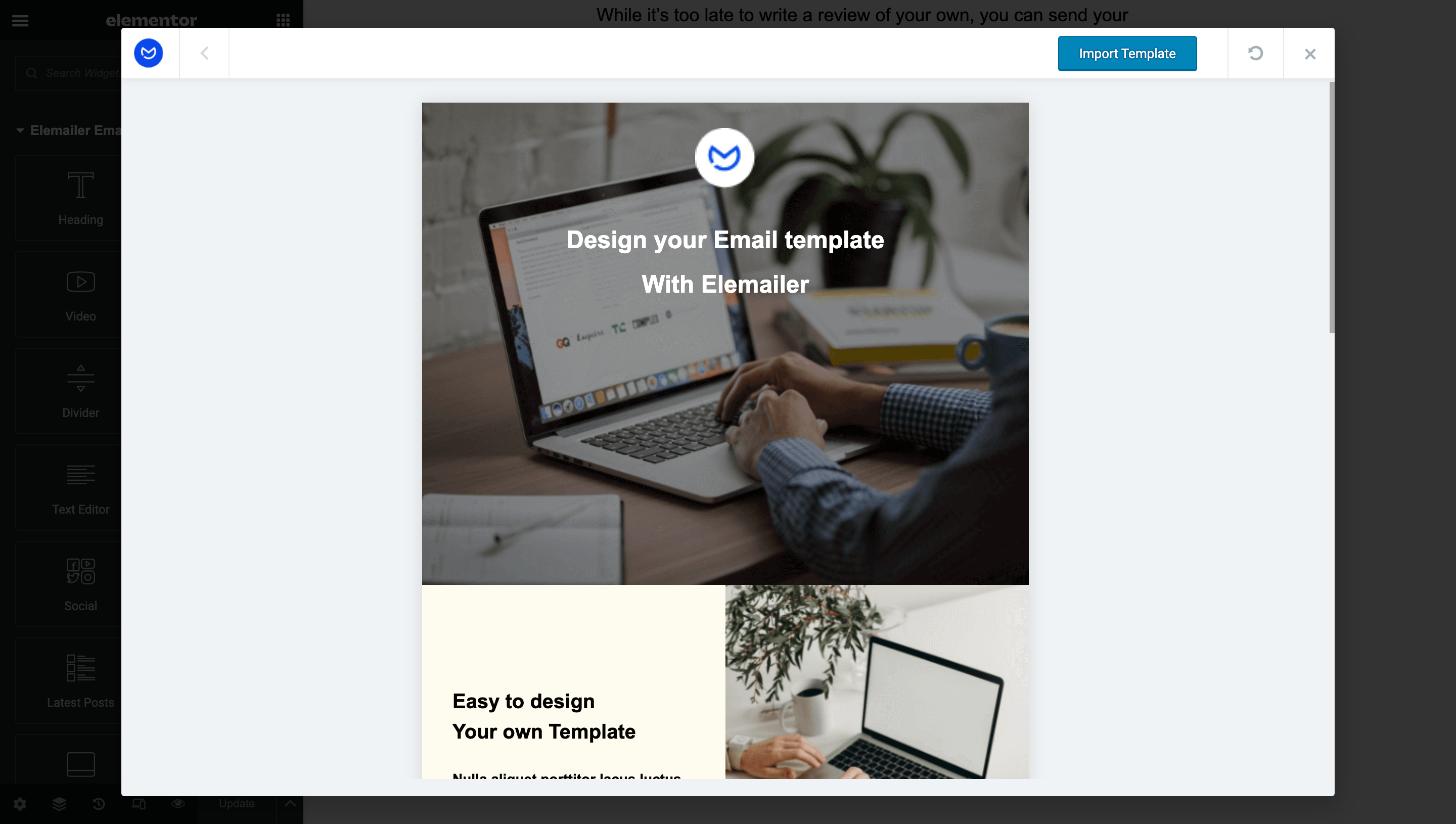 Import from Email Template library