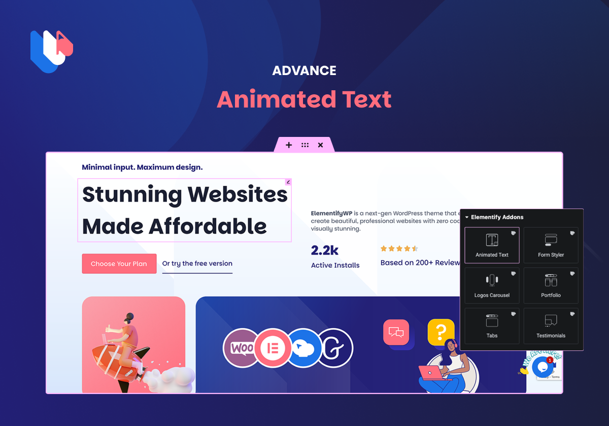 Animated Text Widget