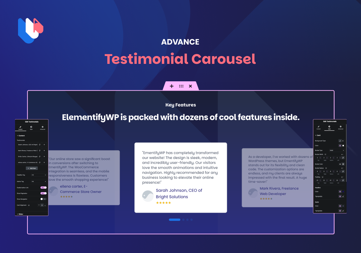 Testimonial Carousel Widget