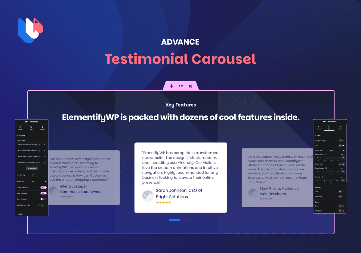 Testimonial Carousel Widget