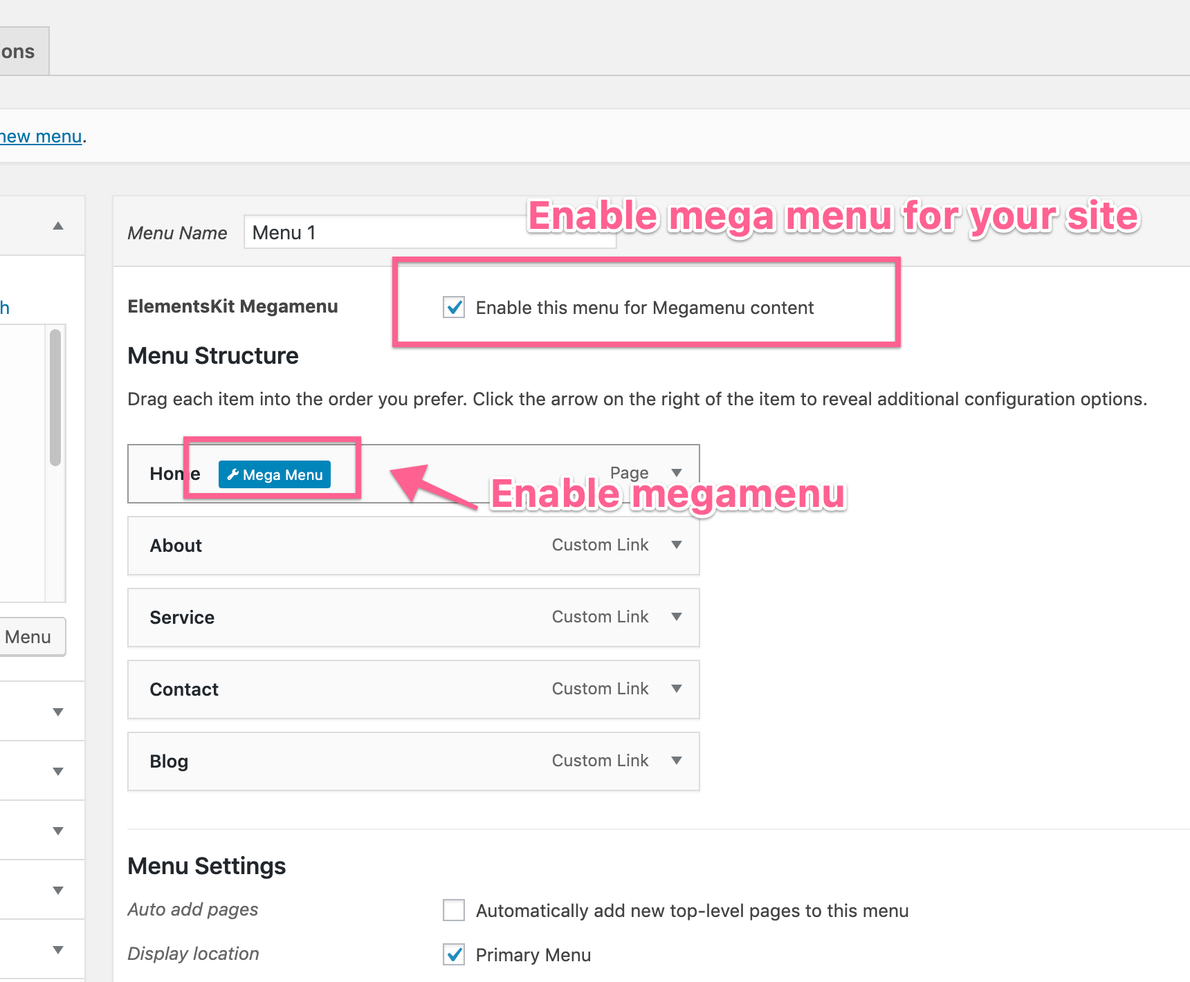 Elementor Header Footer Builder