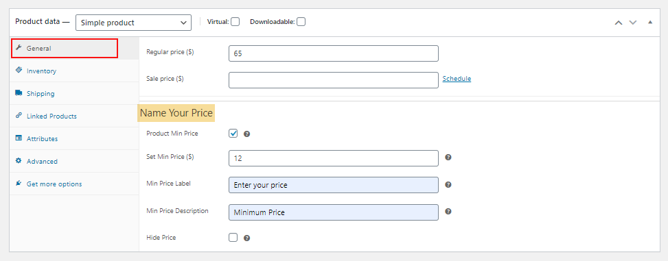Individual product page.