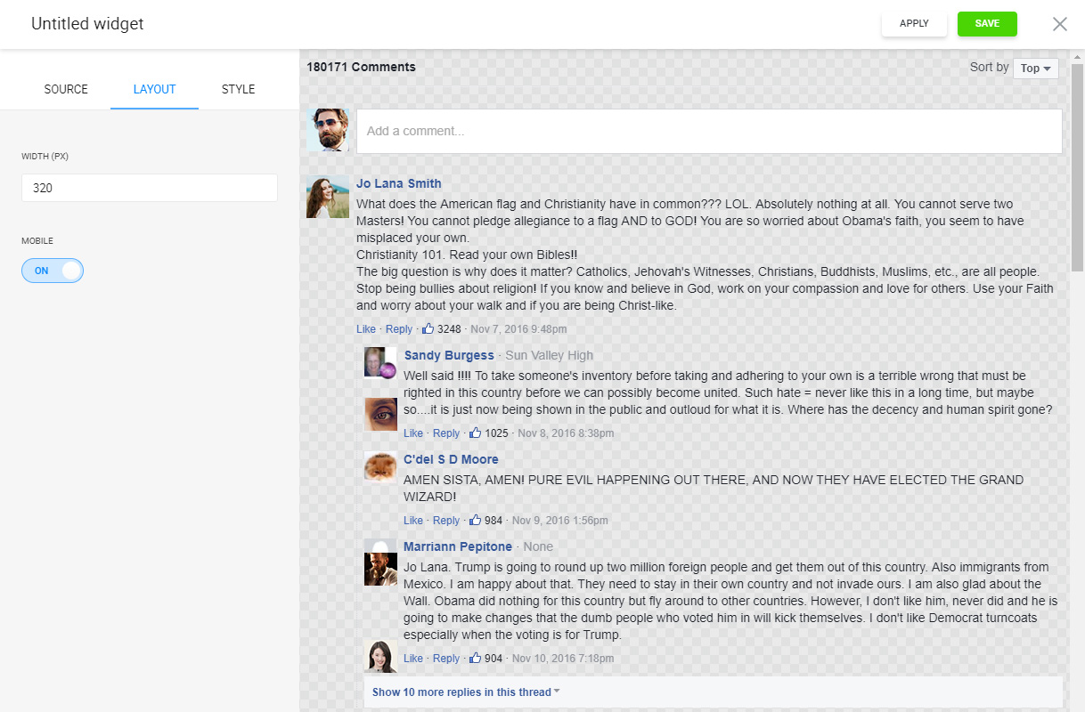 Turn on the mobile option to make the plugin responsive on devices of all sizes.