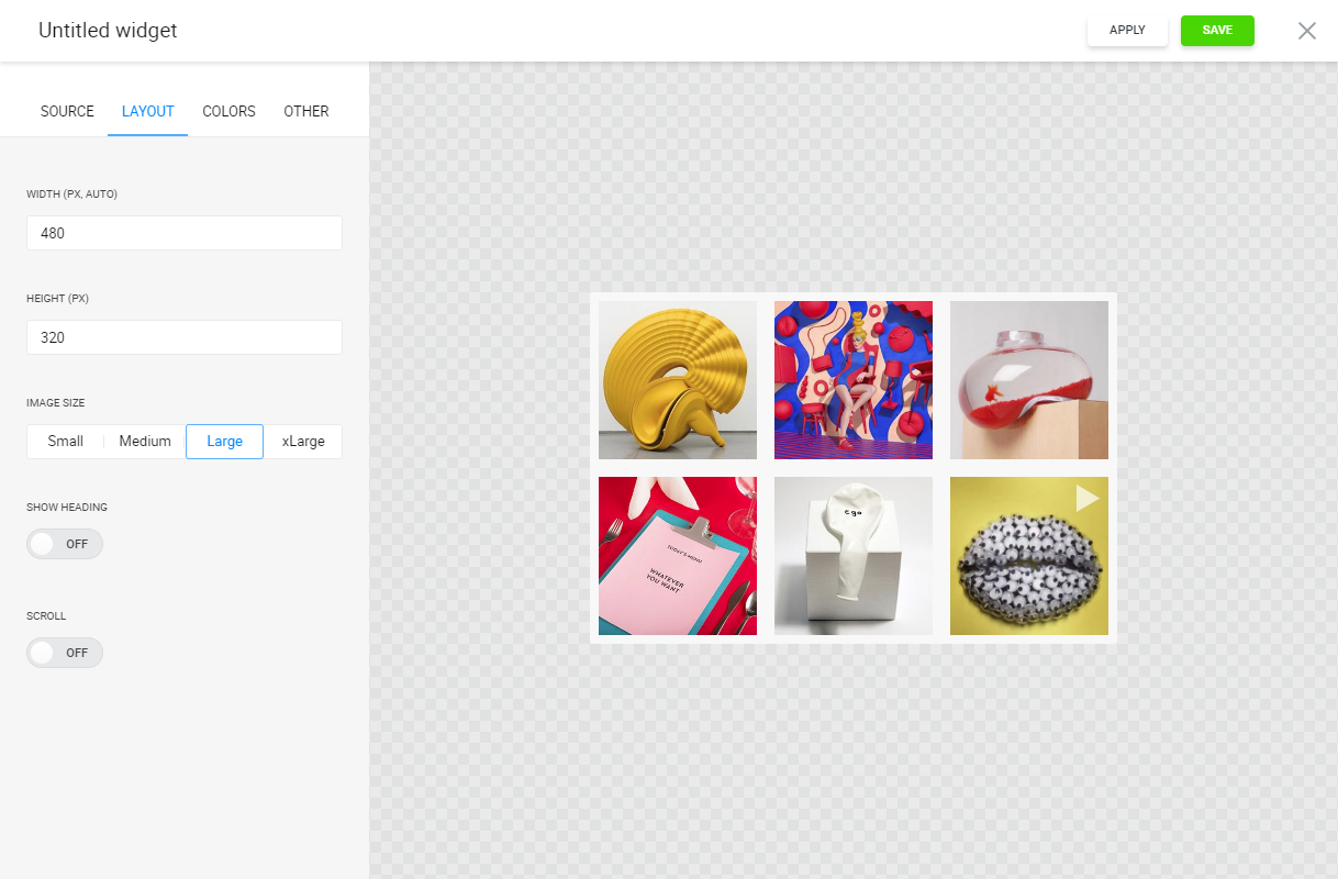 For your convenience you can use the plugin as a widget or as a gallery of Instagram images