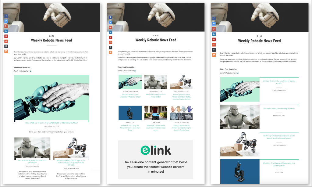 Create content for your website or blog in minutes.