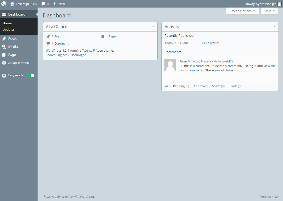 Experimental EM Dashboard Theme with Easy Mode on (as of 1.0.0)
