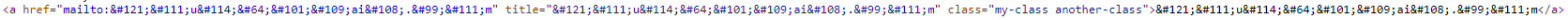 Obfuscated email address in source code.