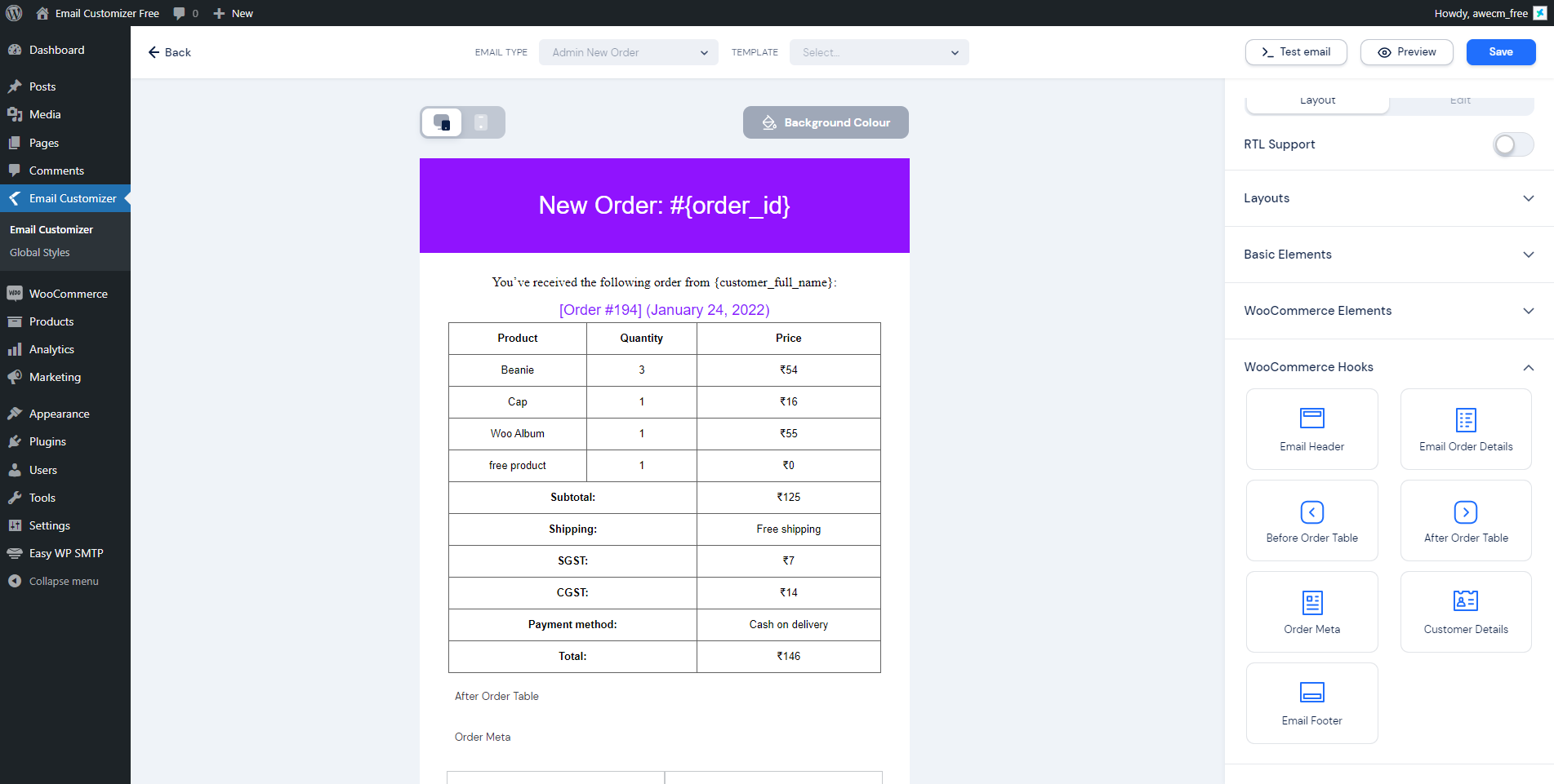 Email Mapping Settings
