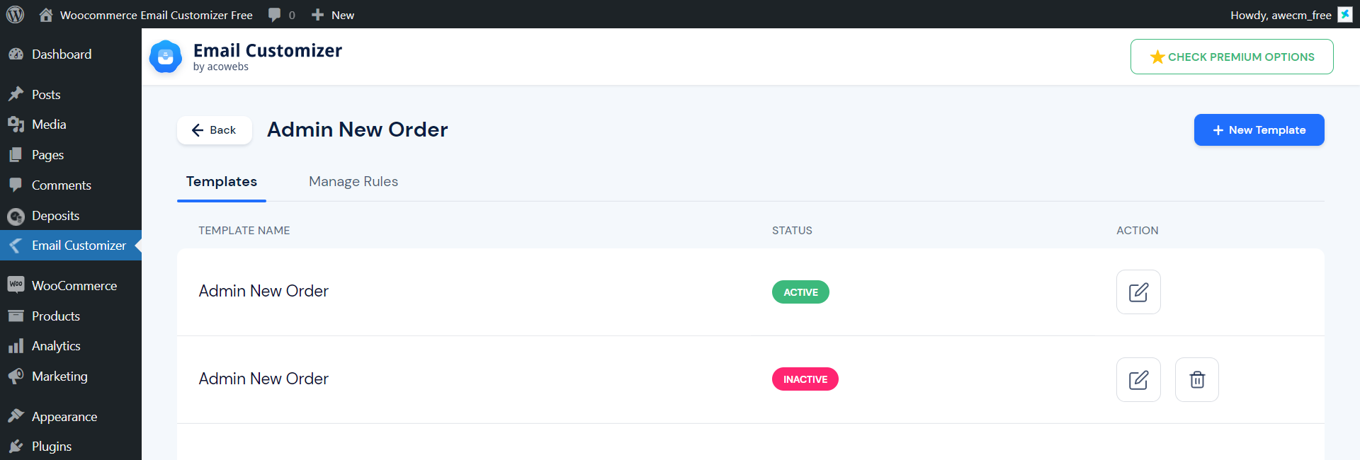 Email Template Customizer