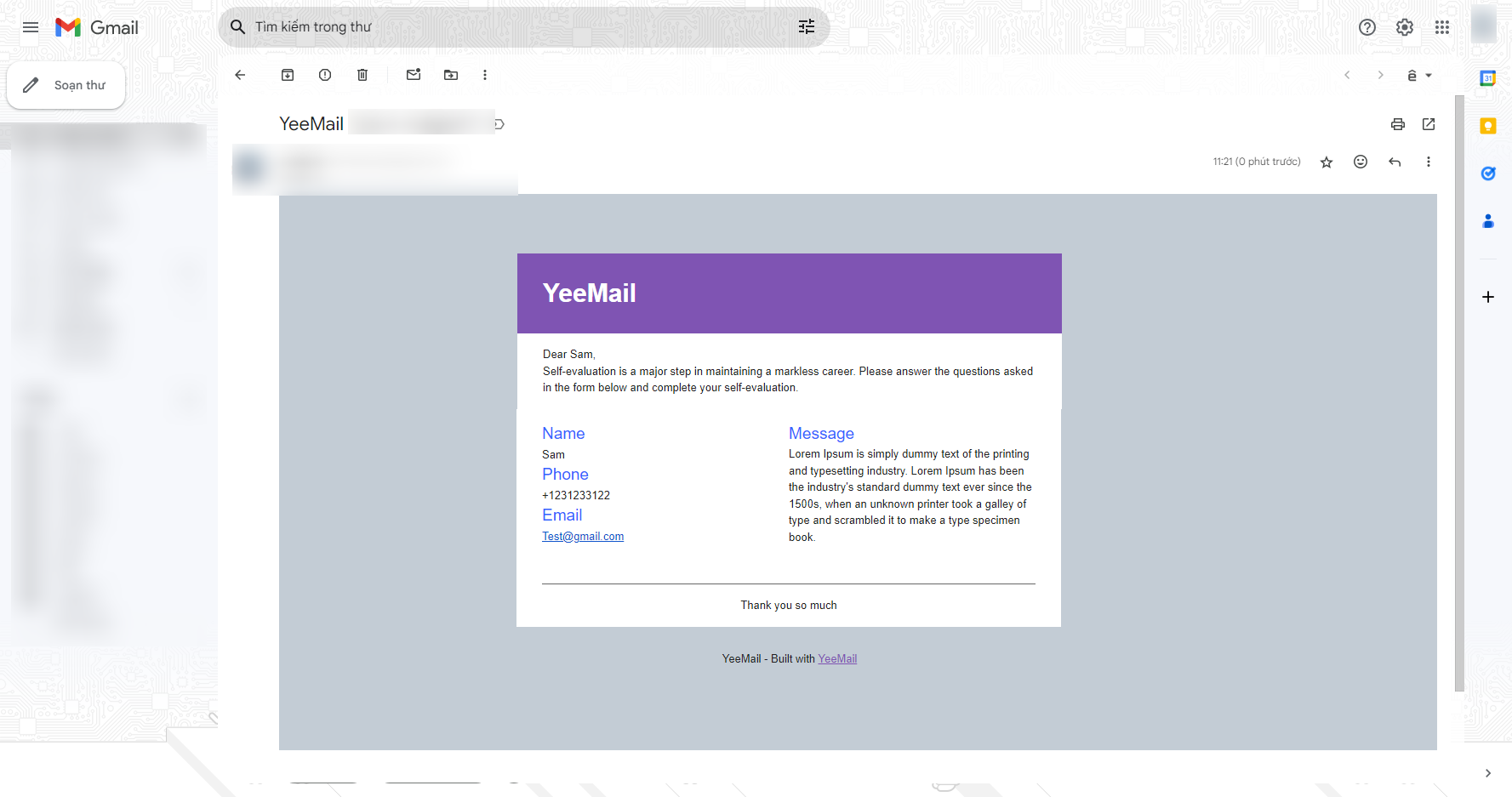 CElementor Forms email in gmail