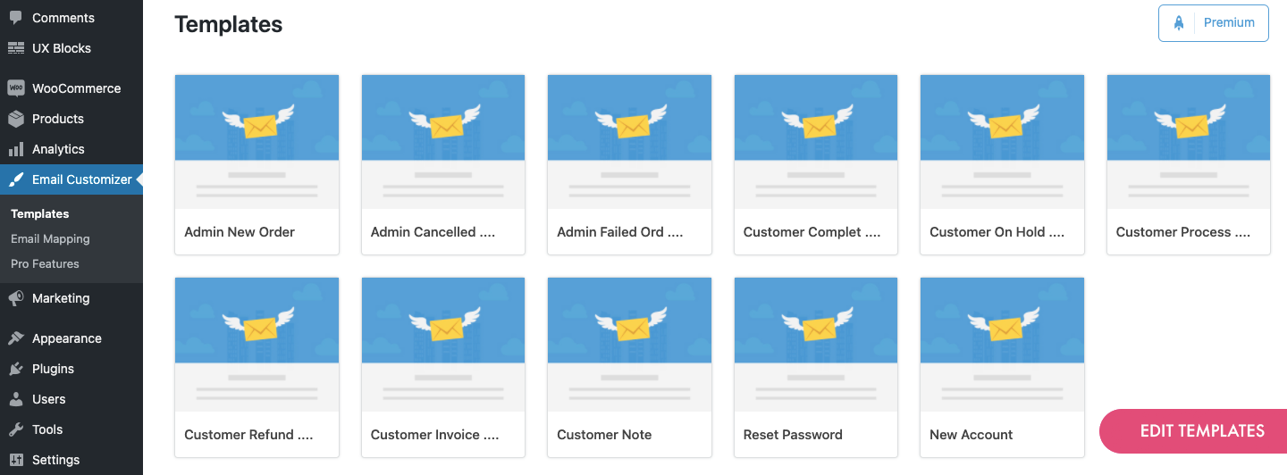 Add WooCommerce Hooks to Email Templates.