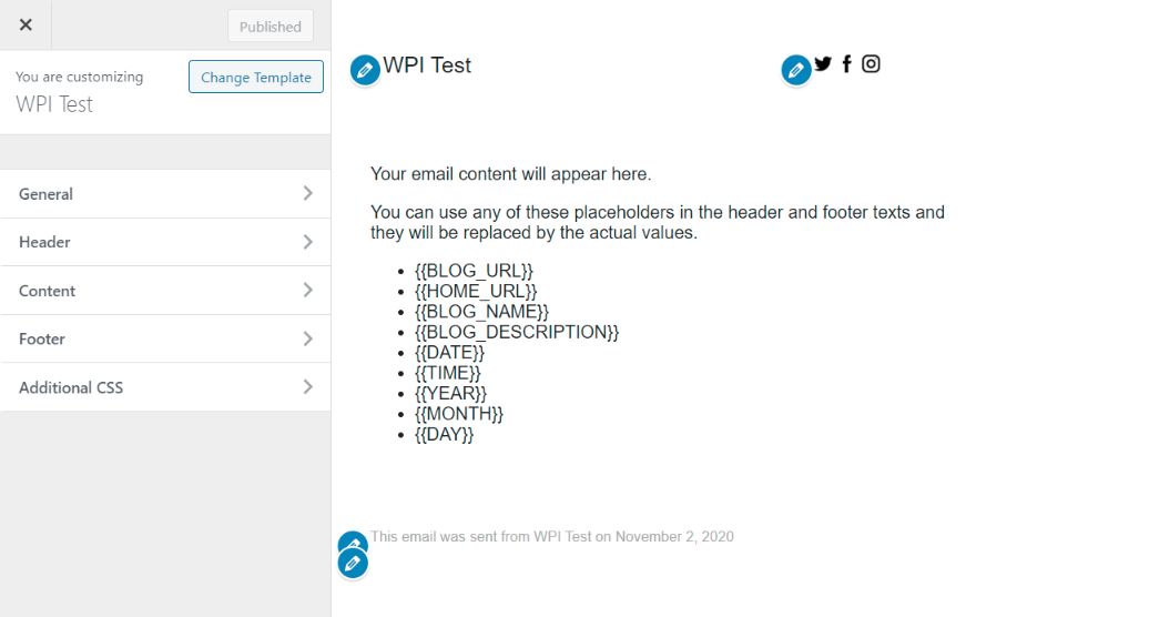 The Flat email template