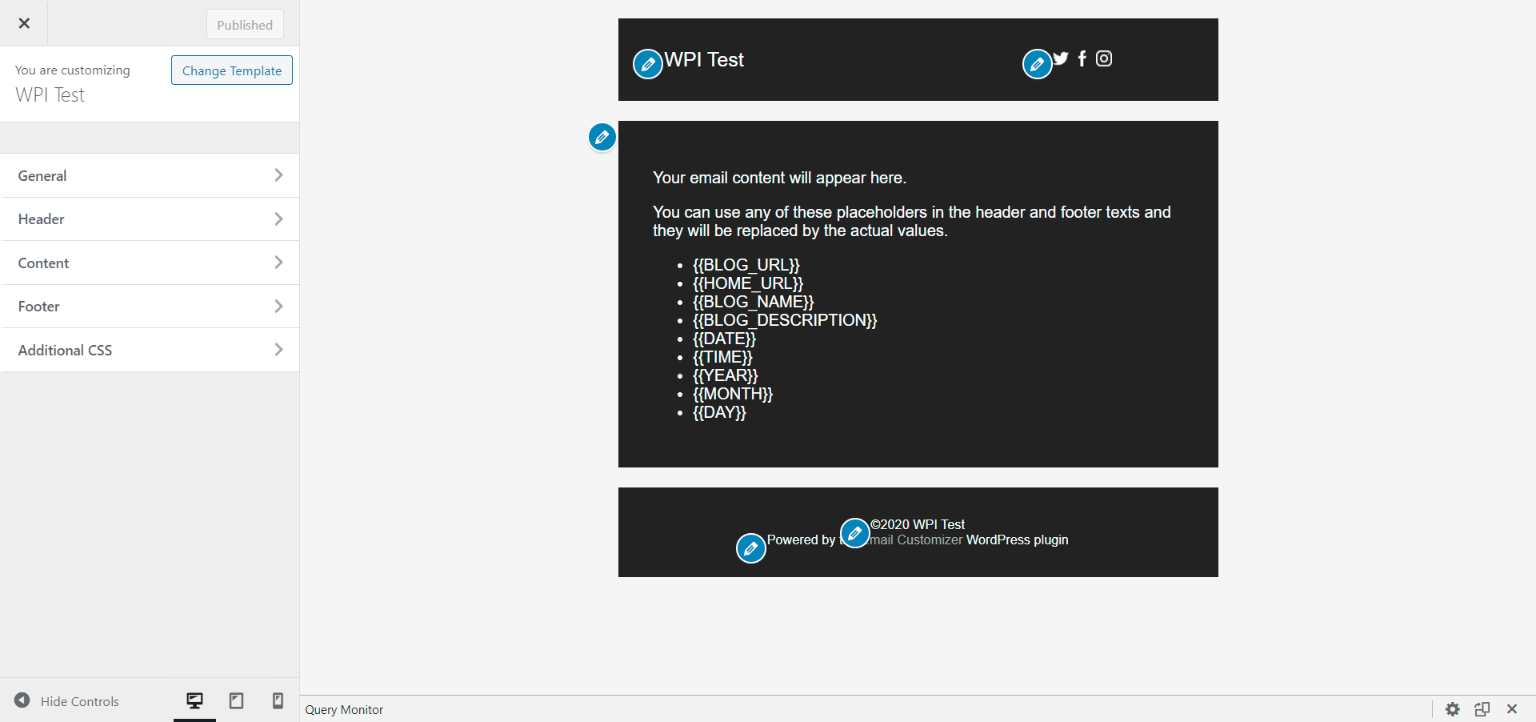 The Dark email template