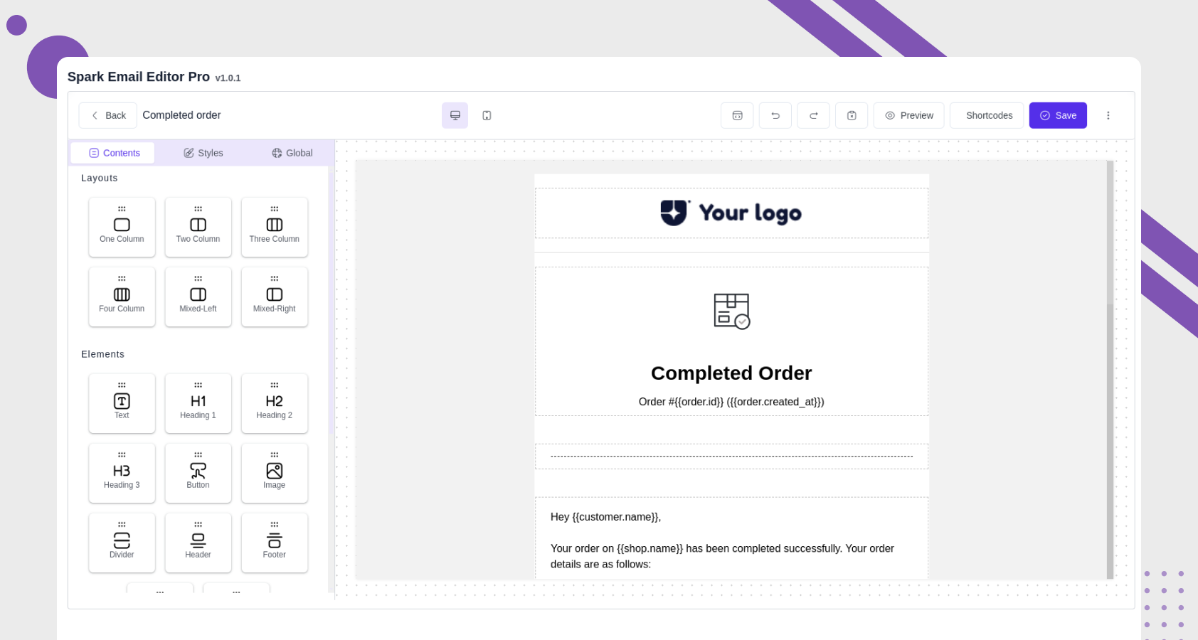 Editor page