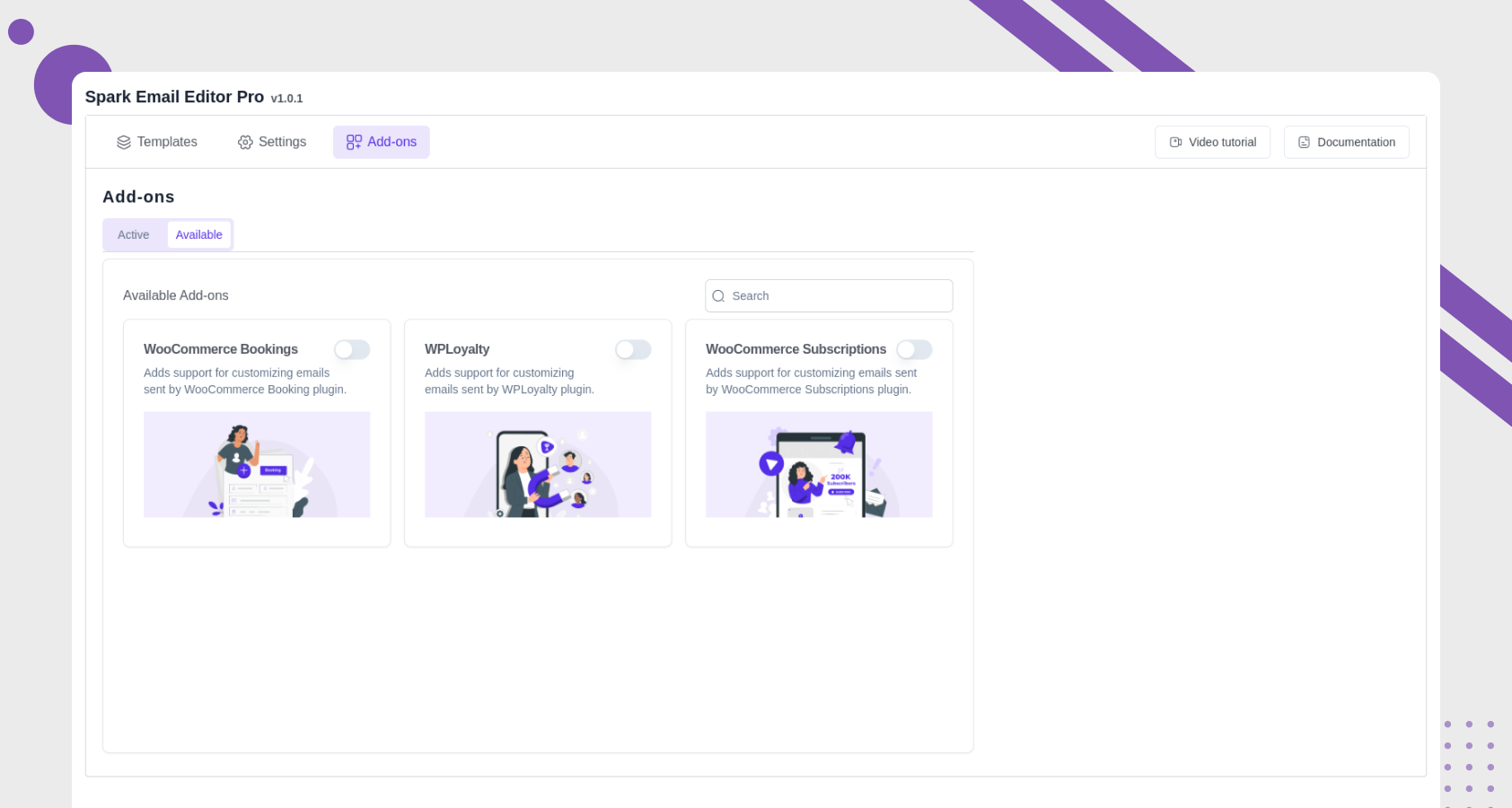 Add-on page