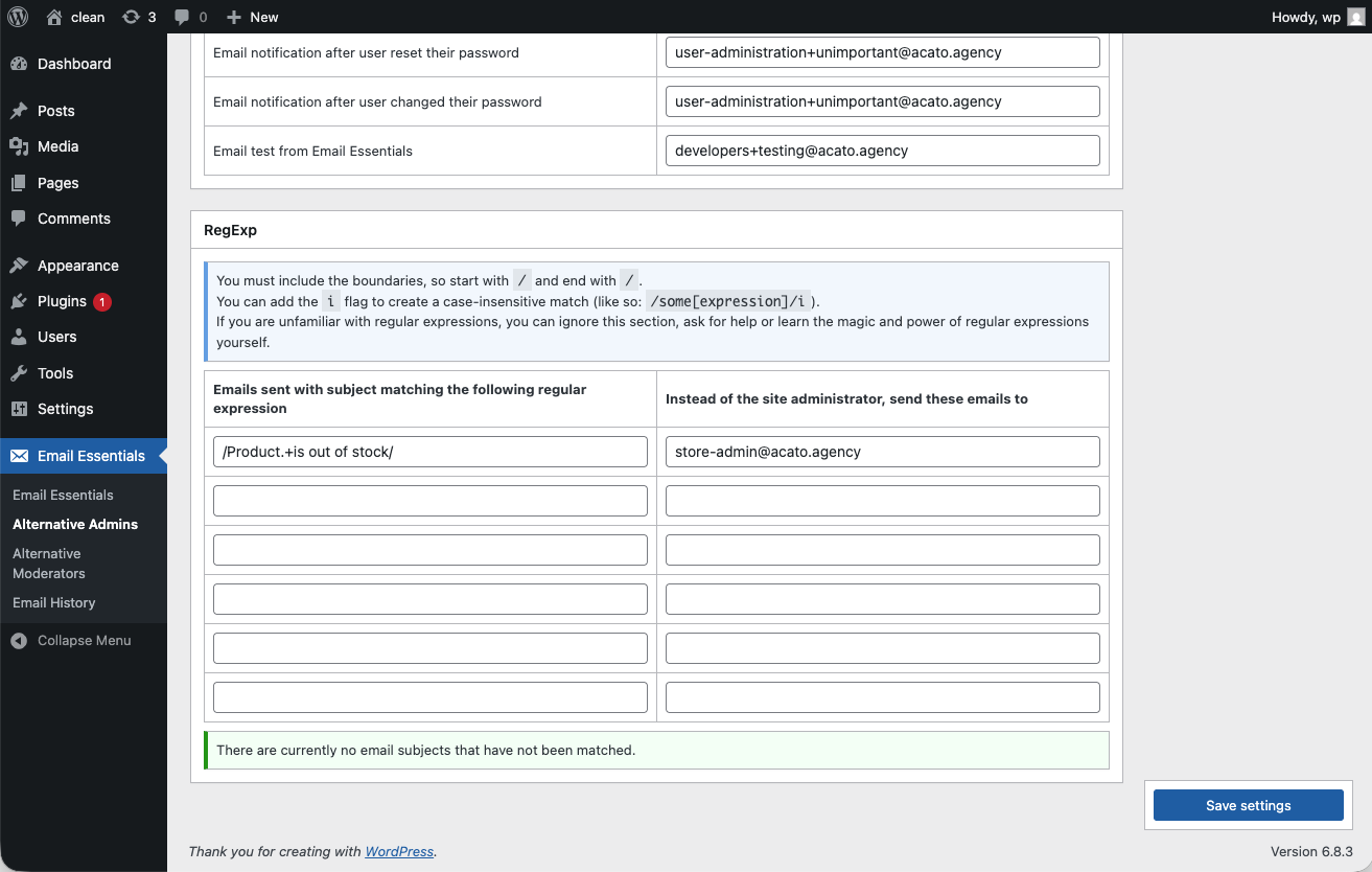 Alternative administrators page 2/2.