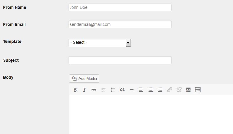 Send email Interface