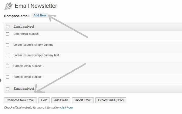 Compose Mail. http://plugins.readygraph.com/email-newsletter/screenshots/