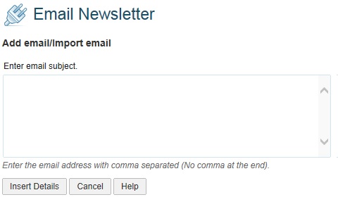 Import Mails. http://plugins.readygraph.com/email-newsletter/screenshots/