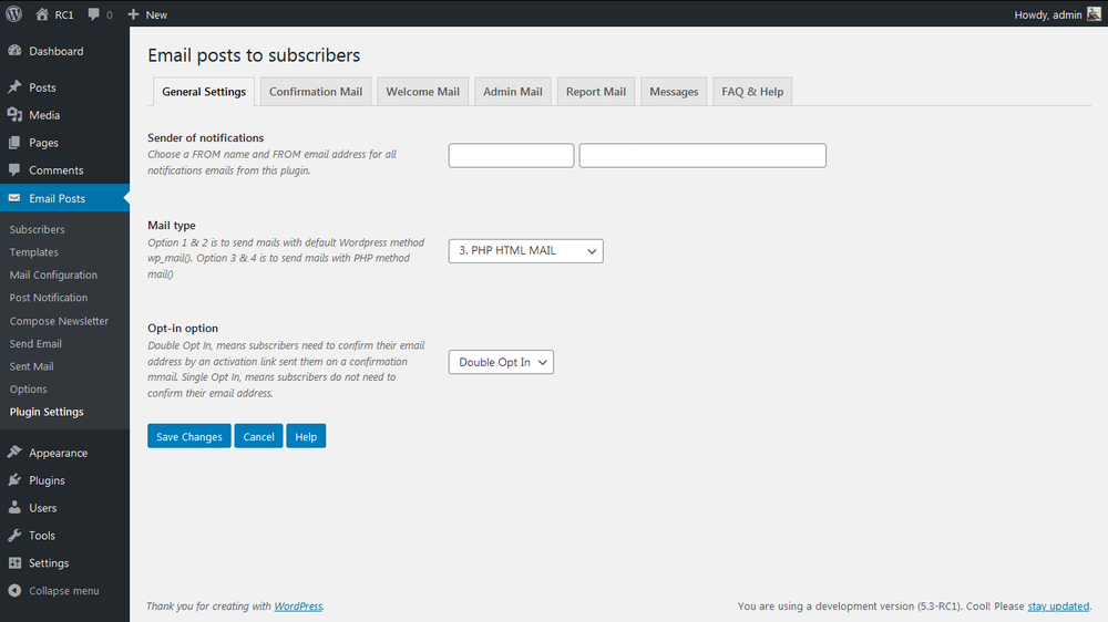 Front Page. subscription box. http://www.gopiplus.com/work/2014/03/28/wordpress-plugin-email-posts-to-subscribers/