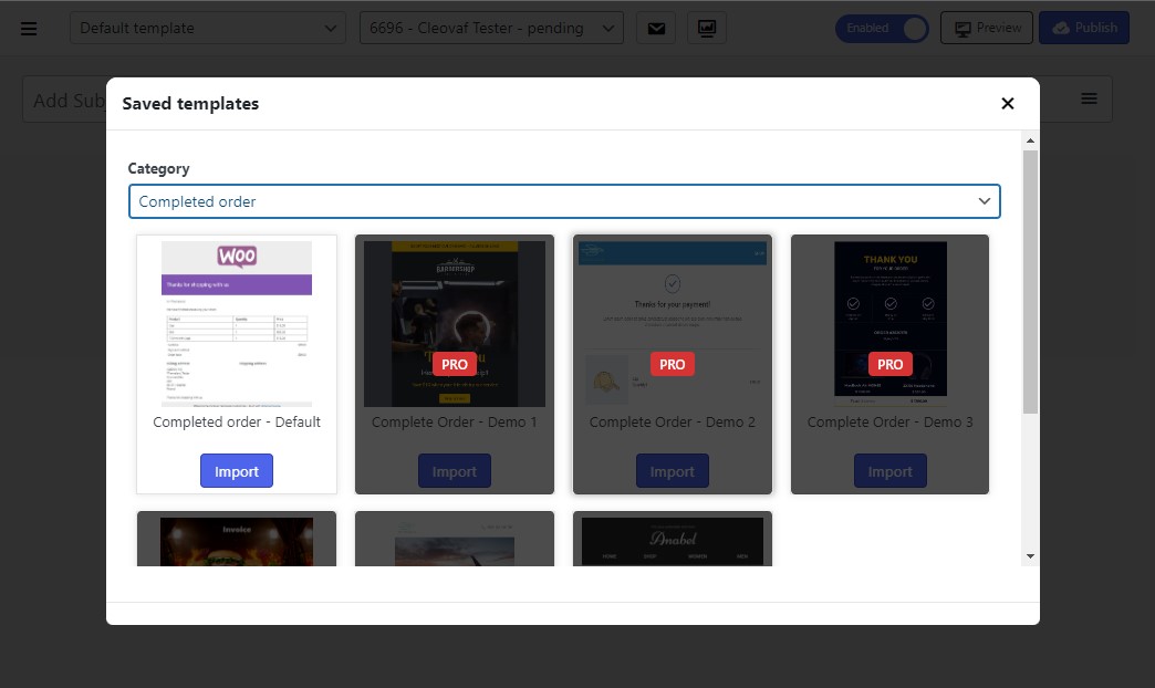 Predefined Templates