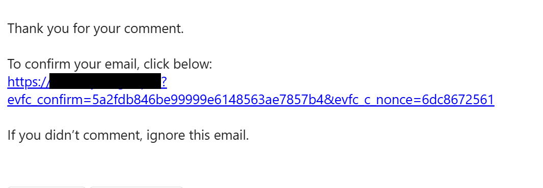 The one-time confirmation email.