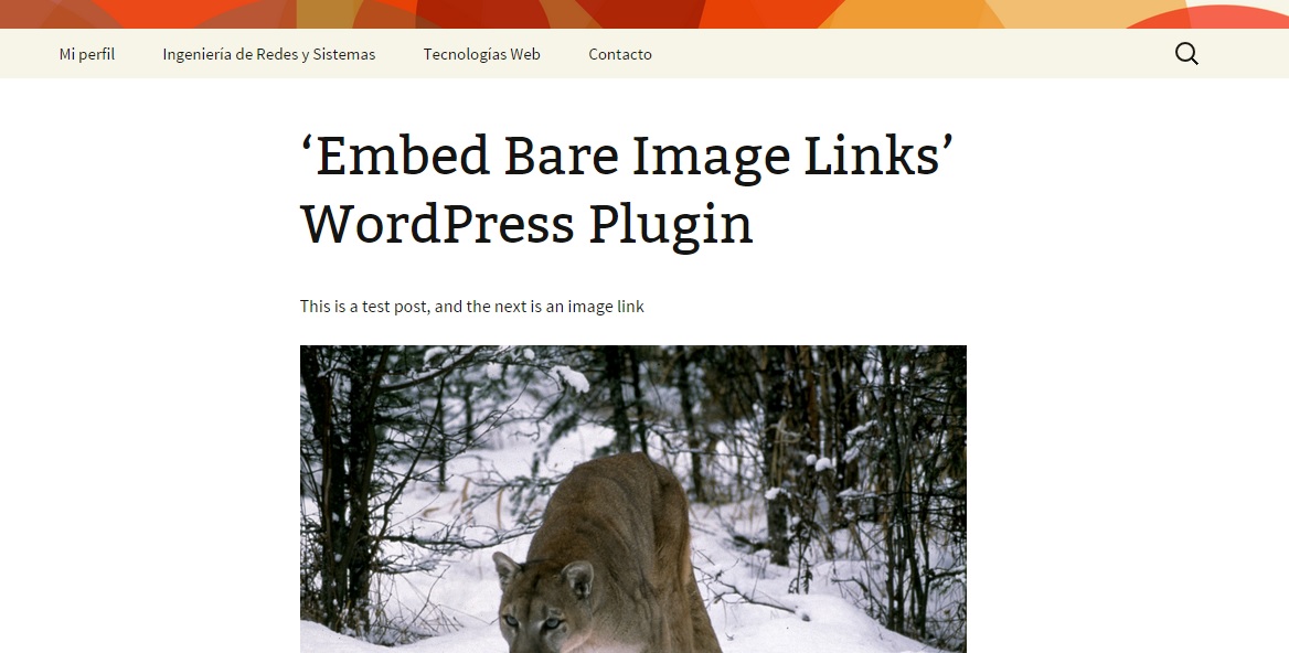 This is the result when previously activated "Embed bare image links" plugin.