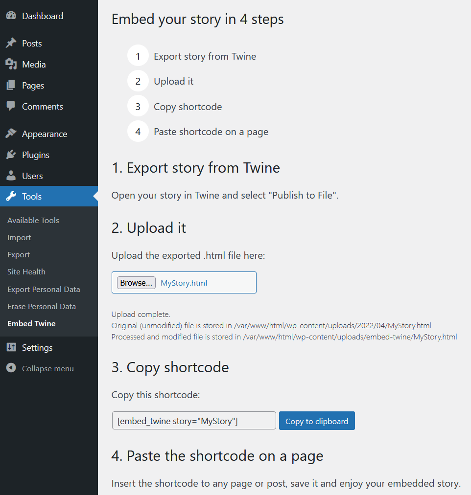Let plugin do its work.
