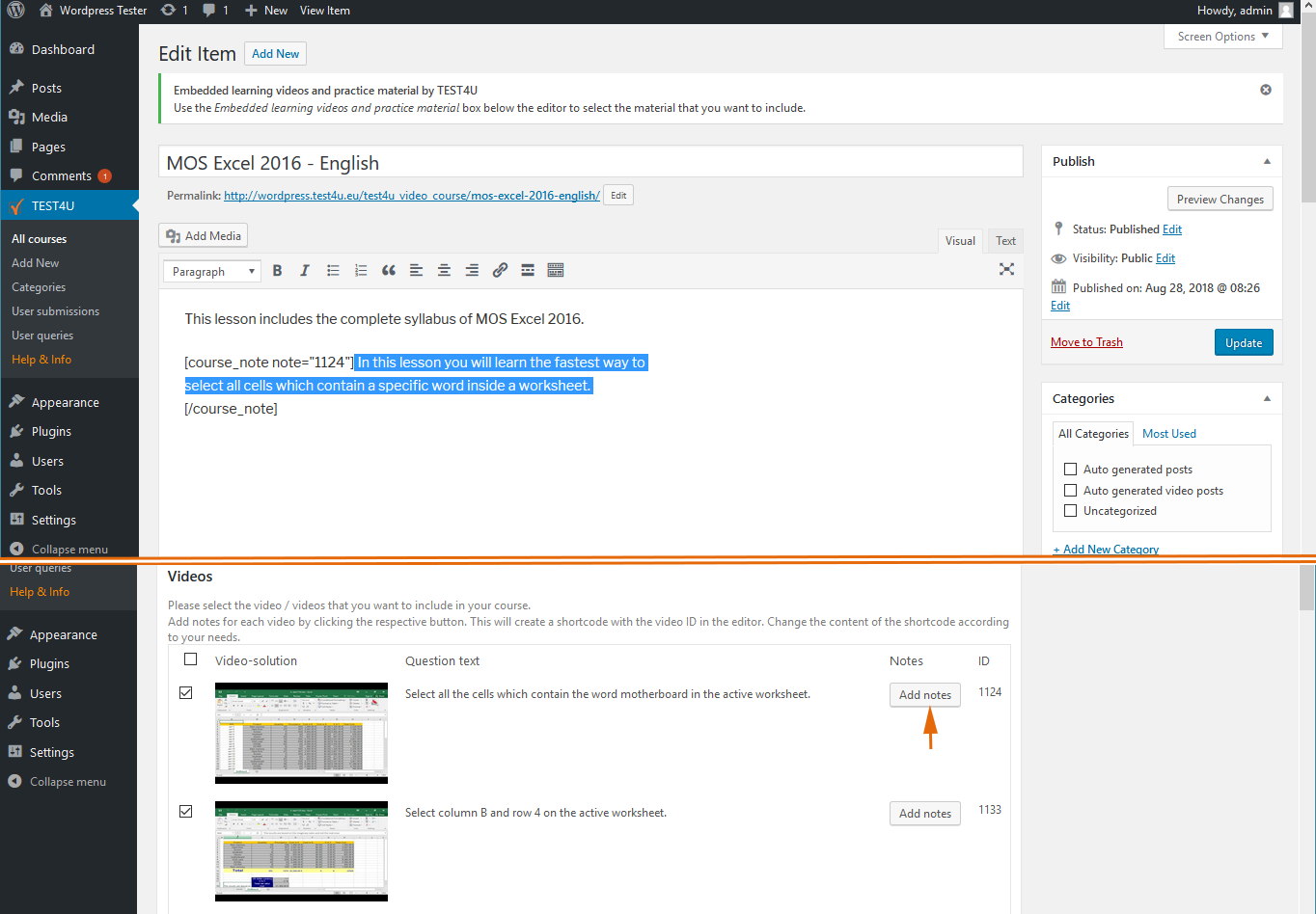 In the dropdown list that will appear, you can select the syllabus in which your course is based on (e.g. MOS Core).