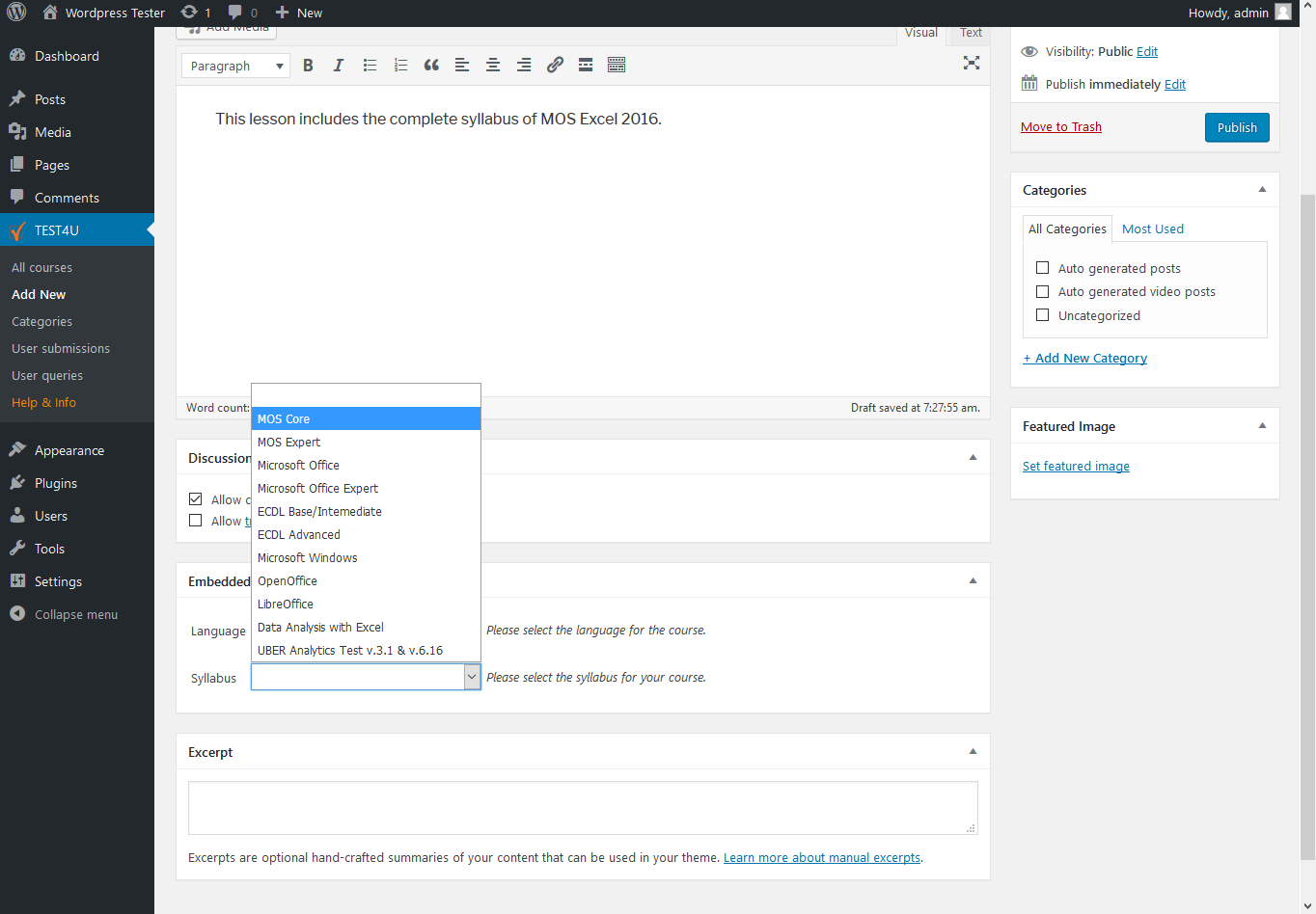 Add custom notes to the videos. Click the Add notes button and a shortcode will be added in the editor. Replace the text inside the tags with the desired one.