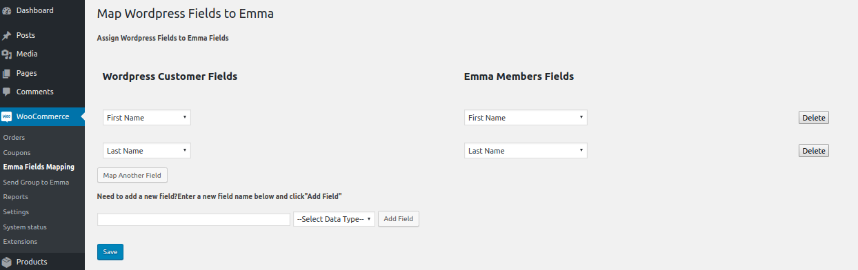 Emma mapping field.