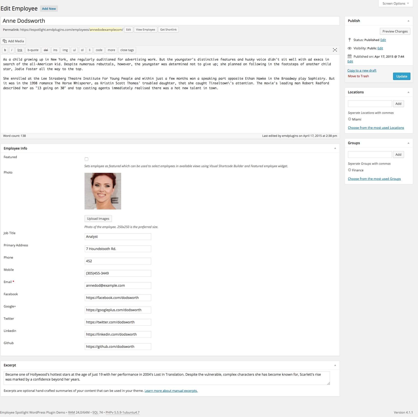 [Employee Directory Pro Edition](https://emdplugins.com/plugins/employee-directory-wordpress-plugin) is the most advanced company directory and event management solution ever built for WordPress - designed and developed without writing single line of PHP code