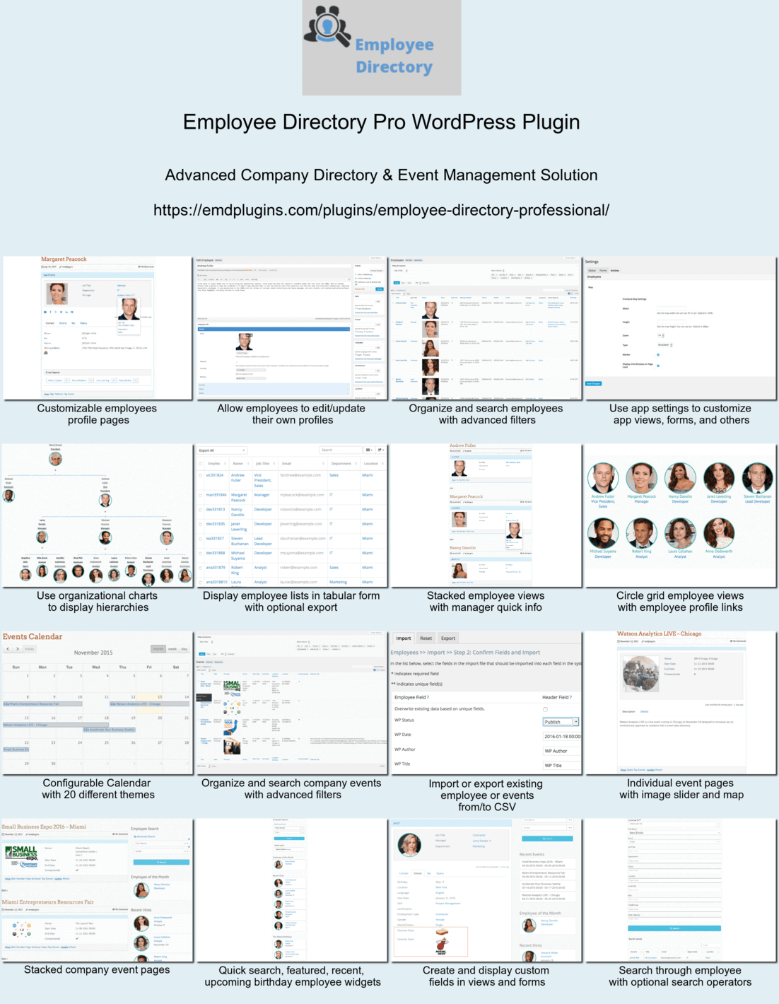 [eMD vCard Extension](https://emdplugins.com/plugin-features/employee-spotlight-vcard-addon) to allow generation of vCards based on employee profiles