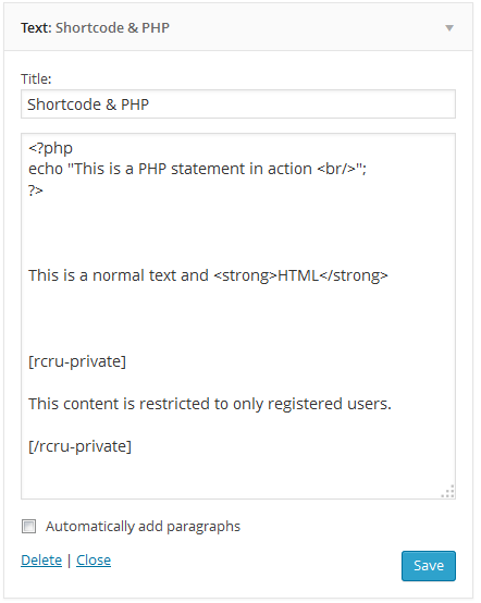 Plugin settings