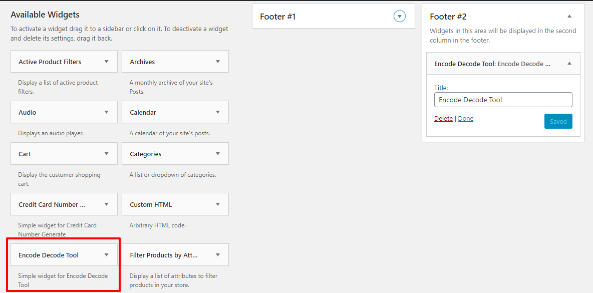 Plugin widget.