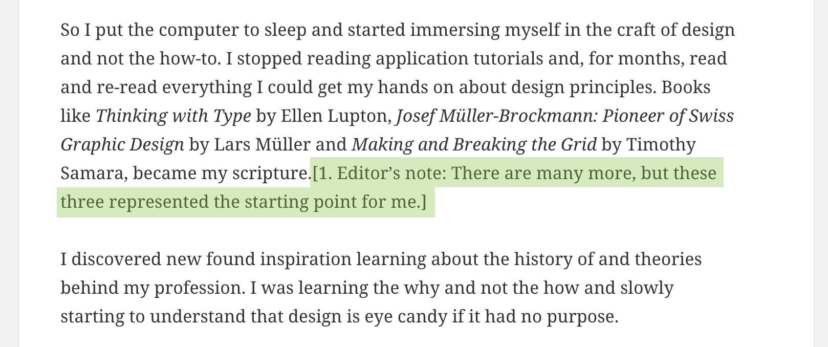 Endnotes usage in TinyMCE editor