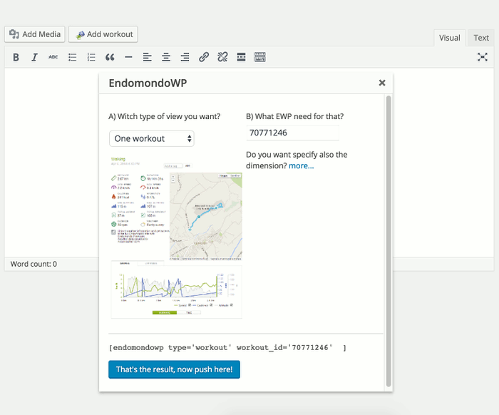 Screenshot Shortcode *Edit forms*